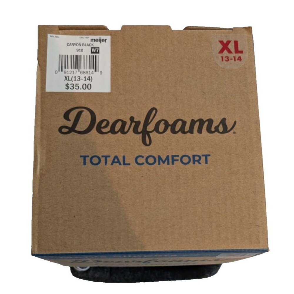 Dearfoam Men's Slipper Size XL (13-14) - Dustin Clog Brown or Canyon Black - Picture 8 of 8